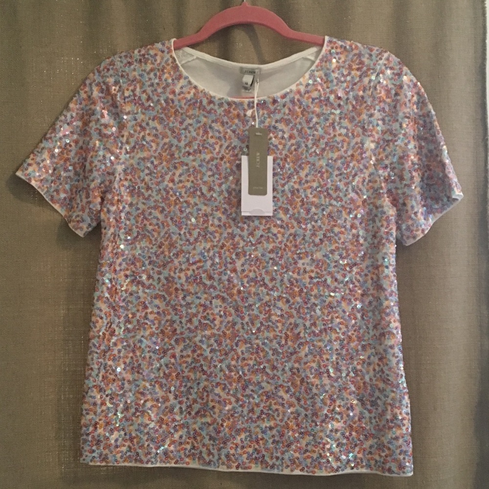 J. Crew sequins top NWT, size XS